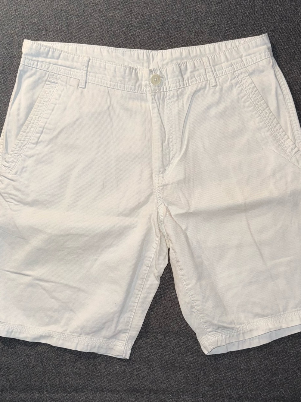 Calvin Klein White Flat-Front Men's Shorts